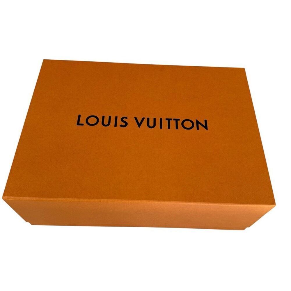 Louis Vuitton Empty Magnetic Gift Box Blue Ribbon Authentic Luxury Packaging